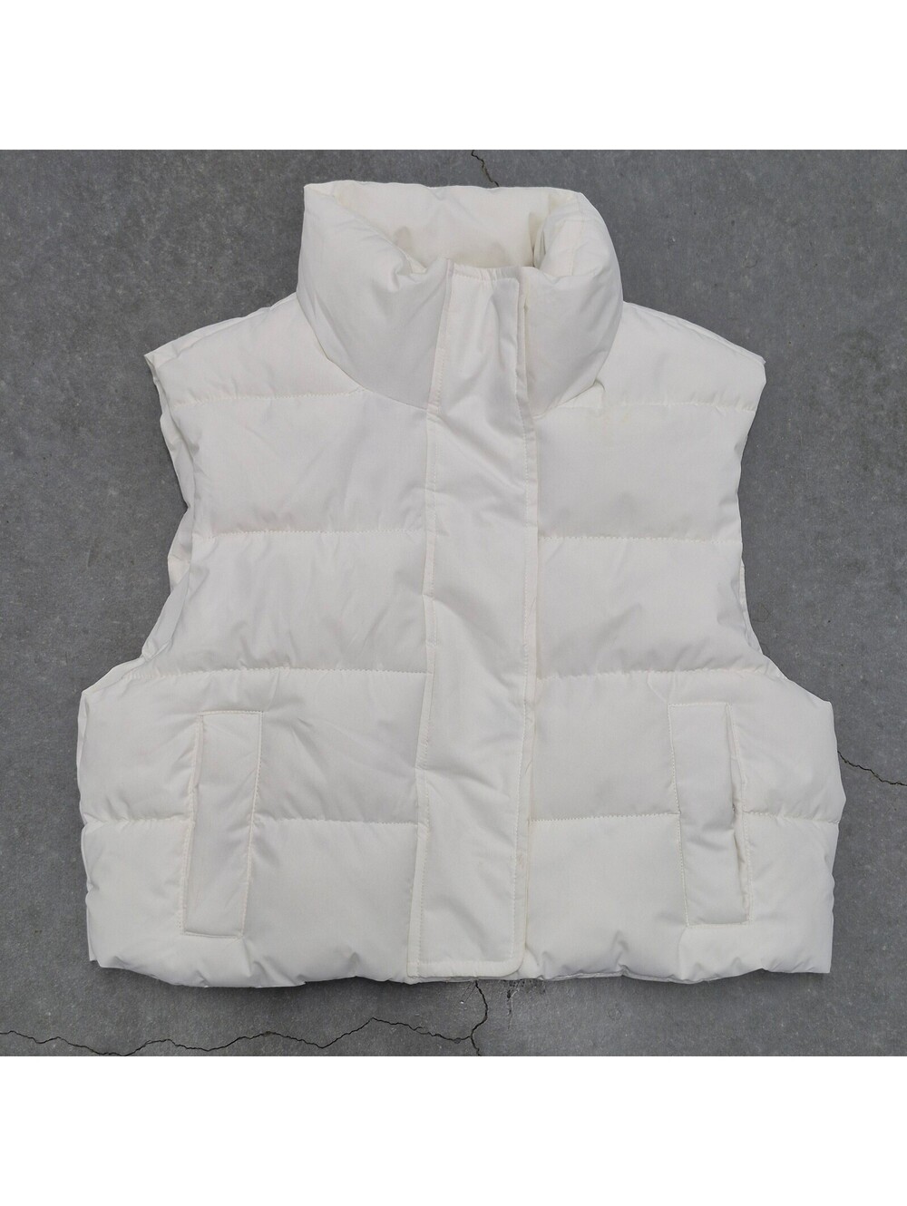 Garage White Puffer Jacket Vest